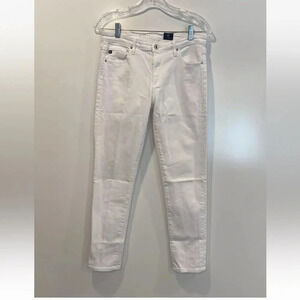Adriano‎ Goldschmied AG Jeans Women's 28R White Prima Crop Cigarette Jeans (984)